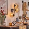 Ripoll Kogellampje, Wandlamp Amber, Duidelijk, 3-lichts