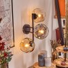 Ripoll Kogellampje, Wandlamp Amber, Duidelijk, Rookkleurig, 3-lichts