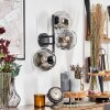 Ripoll Kogellampje, Wandlamp Chroom, Duidelijk, Rookkleurig, 3-lichts