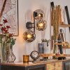 Ripoll Kogellampje, Wandlamp Chroom, Duidelijk, Rookkleurig, 3-lichts