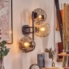 Ripoll Kogellampje, Wandlamp Amber, Duidelijk, Rookkleurig, 3-lichts