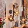 Ripoll Kogellampje, Wandlamp Amber, Duidelijk, Rookkleurig, 3-lichts
