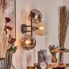 Ripoll Kogellampje, Wandlamp Amber, Duidelijk, Rookkleurig, 3-lichts