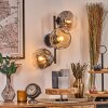 Ripoll Kogellampje, Wandlamp Amber, Duidelijk, Rookkleurig, 3-lichts