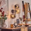 Ripoll Kogellampje, Wandlamp Amber, Duidelijk, Rookkleurig, 3-lichts