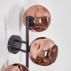 Ripoll Kogellampje, Wandlamp Koperkleurig, 3-lichts