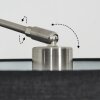 Bassagoda Staande lamp, Booglampen Nikkel mat, Zwart, 1-licht, Stoffen lampenkap