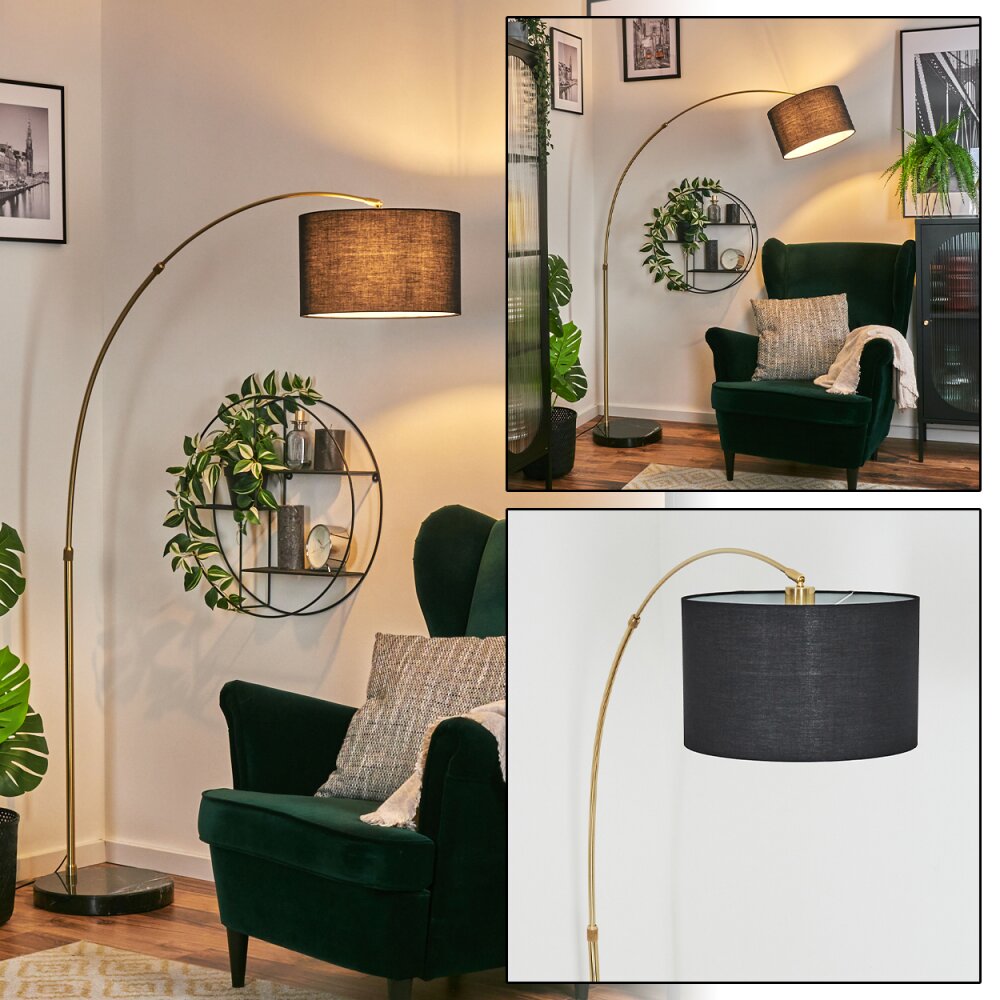 Bassagoda Staande lamp Messing, Zwart, 1-licht main product photo