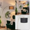 Bassagoda Staande lamp Messing, Zwart, 1-licht