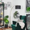 Bassagoda Staande lamp Messing, Zwart, 1-licht
