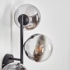 Gastor Kogellampje, Wandlamp Chroom, Duidelijk, Rookkleurig, 3-lichts