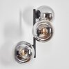 Gastor Kogellampje, Wandlamp Chroom, Duidelijk, Rookkleurig, 3-lichts