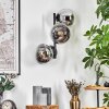 Gastor Kogellampje, Wandlamp Chroom, Duidelijk, Rookkleurig, 3-lichts