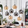 Ripoll Hanglamp, Kogellampje, Hanglamp Natuurlijke kleuren, Zwart, 8-lichts