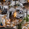 Ripoll Hanglamp, Kogellampje, Hanglamp Natuurlijke kleuren, Zwart, 8-lichts