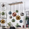 Ripoll Hanglamp, Kogellampje, Hanglamp Natuurlijke kleuren, Zwart, 8-lichts