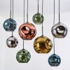 Ripoll Hanglamp, Kogellampje, Hanglamp Natuurlijke kleuren, Zwart, 8-lichts