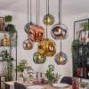 Ripoll Hanglamp, Kogellampje, Hanglamp Natuurlijke kleuren, Zwart, 8-lichts