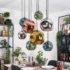 Ripoll Hanglamp, Kogellampje, Hanglamp Natuurlijke kleuren, Zwart, 8-lichts