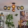 Ripoll Plafondlamp, Kogellampje Blauw, Groen, Koperkleurig, 6-lichts