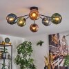 Ripoll Plafondlamp, Kogellampje Blauw, Groen, Koperkleurig, 6-lichts