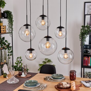 Gastor Hanglamp, Kogellampje, Hanglamp Duidelijk, 6-lichts Gastor Hanglamp, Kogellampje, Hanglamp Duidelijk, 6-lichts