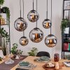 Gastor Hanglamp, Kogellampje, Hanglamp Chroom, Rookkleurig, 6-lichts