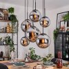 Gastor Hanglamp, Kogellampje, Hanglamp Chroom, Rookkleurig, 6-lichts