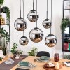 Gastor Hanglamp, Kogellampje, Hanglamp Chroom, Rookkleurig, 6-lichts
