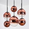 Gastor Hanglamp, Kogellampje, Hanglamp Duidelijk, Koperkleurig, 6-lichts