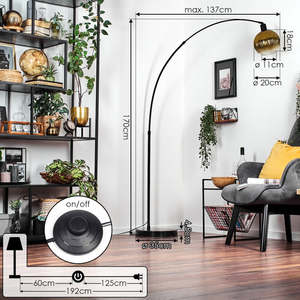 Koyoto Staande lamp Zwart, 1-licht