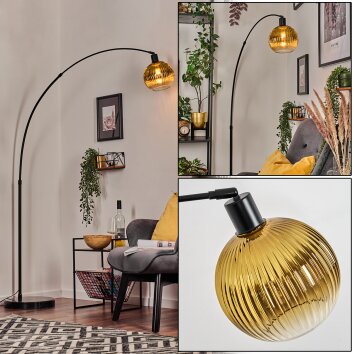 Koyoto Staande lamp, Booglampen Zwart, 1-licht