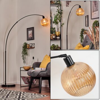Koyoto Staande lamp, Booglampen Zwart, 1-licht