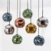 Ripoll Hanglamp, Kogellampje, Hanglamp Natuurlijke kleuren, Zwart, 8-lichts