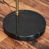 Bassagoda Staande lamp, Booglampen Messing, Zwart, 1-licht, Stoffen lampenkap