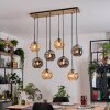 Ripoll Hanglamp, Kogellampje, Hanglamp Natuurlijke kleuren, Zwart, 8-lichts