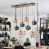 Ripoll Hanglamp, Kogellampje, Hanglamp Natuurlijke kleuren, Zwart, 8-lichts