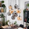 Ripoll Hanglamp, Kogellampje, Hanglamp Natuurlijke kleuren, Zwart, 8-lichts