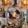 Ripoll Hanglamp, Kogellampje, Hanglamp Natuurlijke kleuren, Zwart, 8-lichts