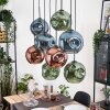 Ripoll Hanglamp, Kogellampje, Hanglamp Natuurlijke kleuren, Zwart, 8-lichts