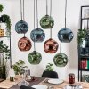 Ripoll Hanglamp, Kogellampje, Hanglamp Natuurlijke kleuren, Zwart, 8-lichts