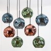 Ripoll Hanglamp, Kogellampje, Hanglamp Natuurlijke kleuren, Zwart, 8-lichts