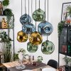Ripoll Hanglamp, Kogellampje, Hanglamp Natuurlijke kleuren, Zwart, 8-lichts
