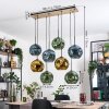 Ripoll Hanglamp, Kogellampje, Hanglamp Natuurlijke kleuren, Zwart, 8-lichts