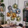 Ripoll Hanglamp, Kogellampje, Hanglamp Natuurlijke kleuren, Zwart, 8-lichts
