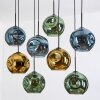 Ripoll Hanglamp, Kogellampje, Hanglamp Natuurlijke kleuren, Zwart, 8-lichts