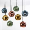 Ripoll Hanglamp, Kogellampje, Hanglamp Natuurlijke kleuren, Zwart, 8-lichts