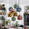Ripoll Hanglamp, Kogellampje, Hanglamp Natuurlijke kleuren, Zwart, 8-lichts