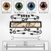 Ripoll Hanglamp, Kogellampje, Hanglamp Natuurlijke kleuren, Zwart, 8-lichts