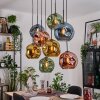 Ripoll Hanglamp, Kogellampje, Hanglamp Natuurlijke kleuren, Zwart, 8-lichts